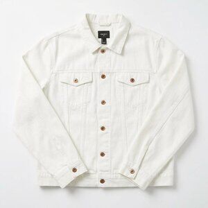 Vintage White Relaxed Denim Jean Jacket Size XL